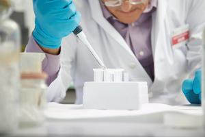 Picture of a scientist working in a lab